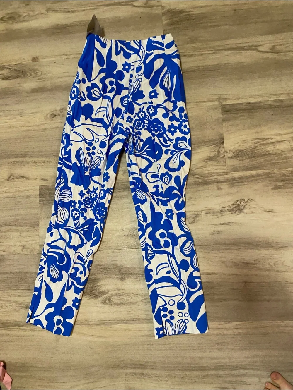 Zara Floral Blue Pants- brand new